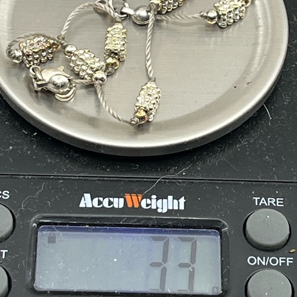 Vintage 1980s-90s Gold & Silver-Tone Beaded Cord Bracelet - Picture 14 of 14